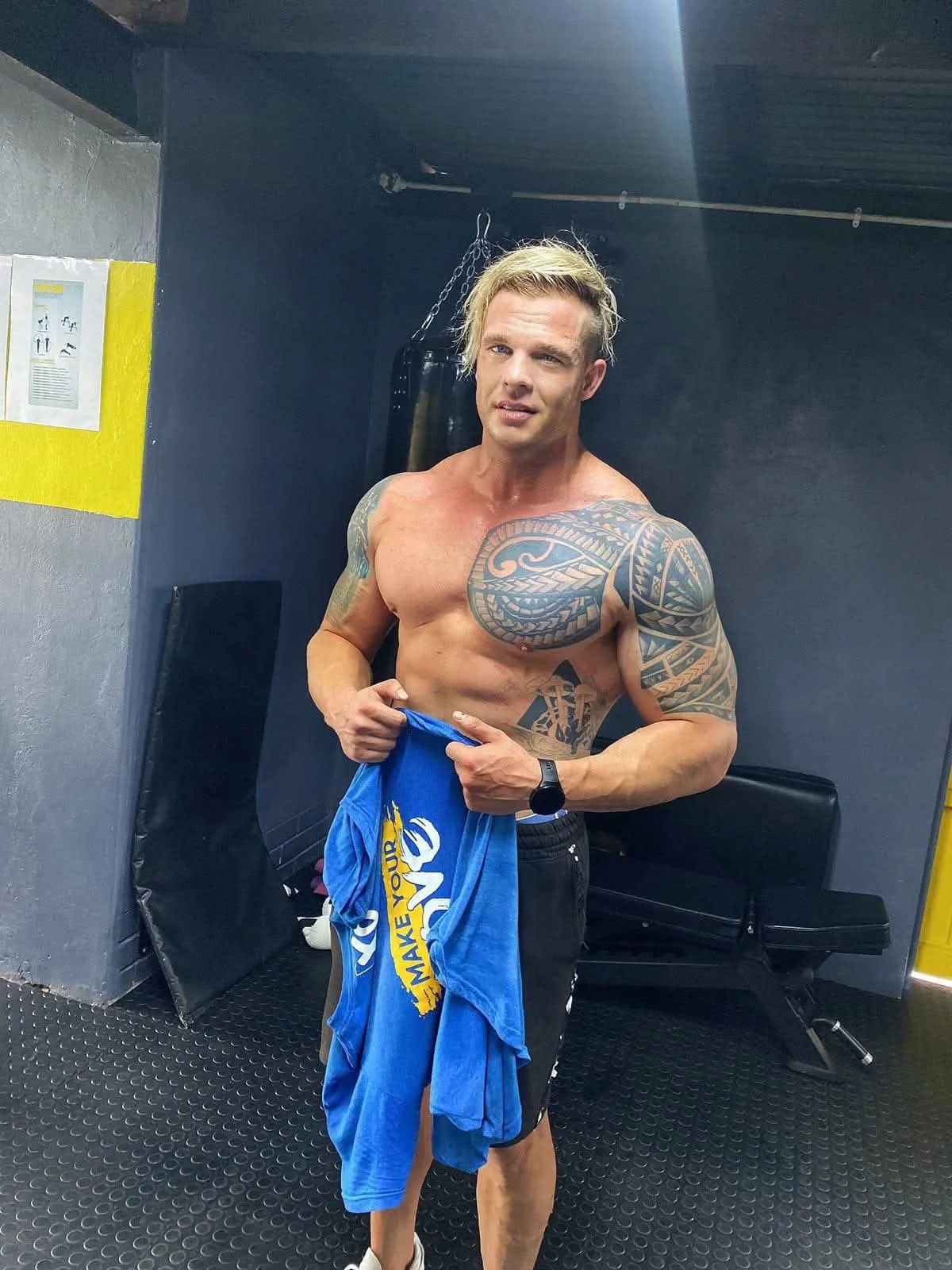Wikus van Dyk inside the XO Fit gym